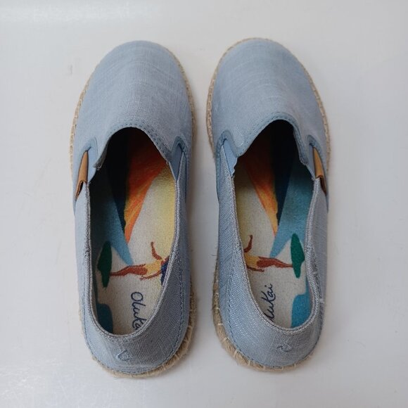 Olu Kai Shoes Kaula Pa'a Kapa Convertible Espadrille Flats Womens US 9.5 - Picture 9 of 16